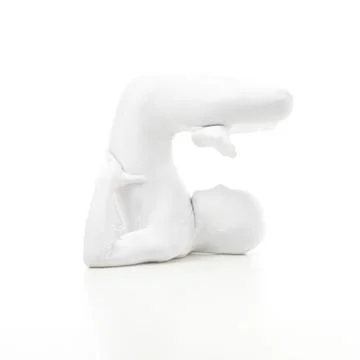 Faceless man lotus  reverse Illustrazione stock