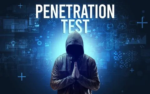 Faceless man with online security concept Foto stock