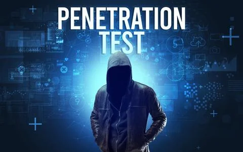 Faceless man with online security concept Foto stock