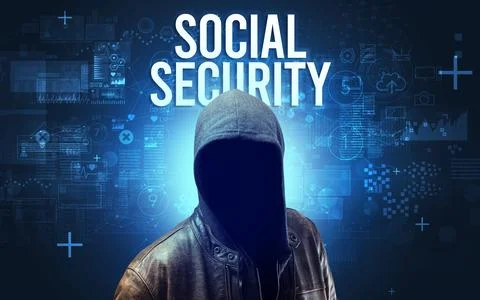 Faceless man with online security concept Stock Photos