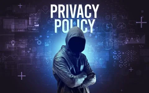 Faceless man with online security concept Stock Photos