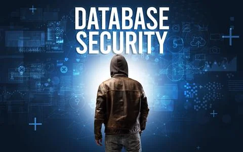 Faceless man with online security concept Stock Photos