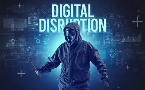 Faceless man with online security concept Stock Photos
