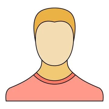 Faceless user avatar representing person profile or identity Stock Illustration