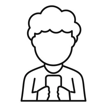 Faceless user texting on mobile phone Stock Illustration