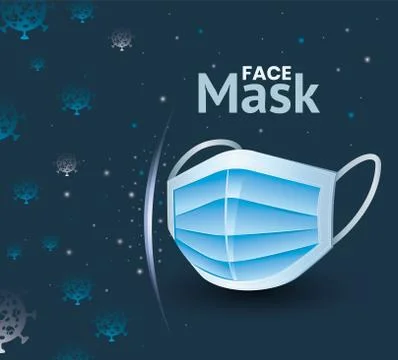 Facemask blue icon vector design Stock Illustration