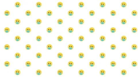 Facemask Emoji Looping Background Stock Footage 137807255