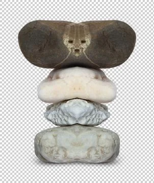 Faces of aliens on the stone Stock Photos
