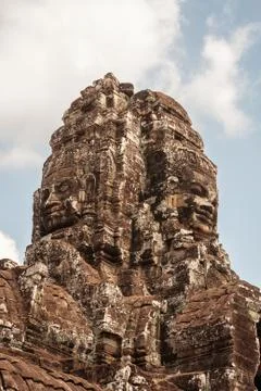 Faces of Bayon temple Foto stock