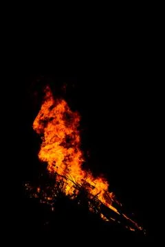Faces of fire. The face of the lion is on fire. Stock Photos