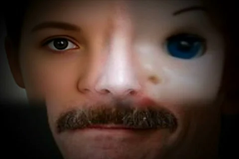 Faces fitting together jigsaw Stock Footage 515882