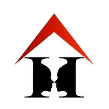 Faces in a house to create a vase Stock Illustration