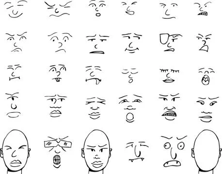 Faces I Stock Illustration