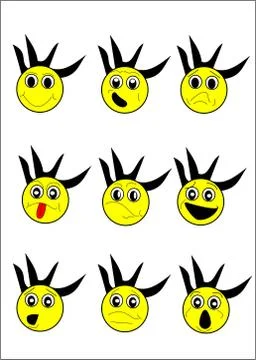 Faces Stock Illustration