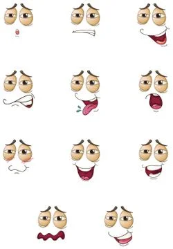 Faces Stock Illustration