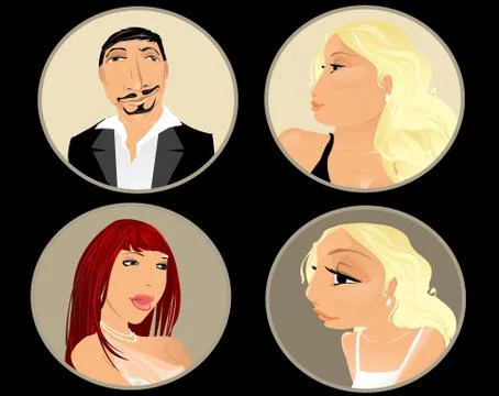 Faces Illustrazione stock