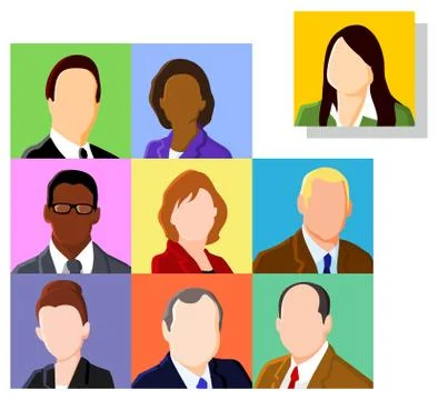 Faces Stock Illustration