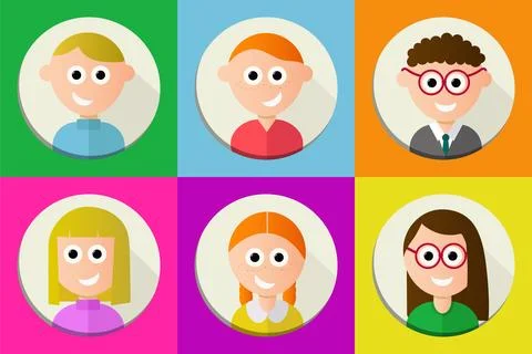 Faces Stock Illustration
