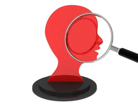 Faces with magnifying  glass イラスト素材