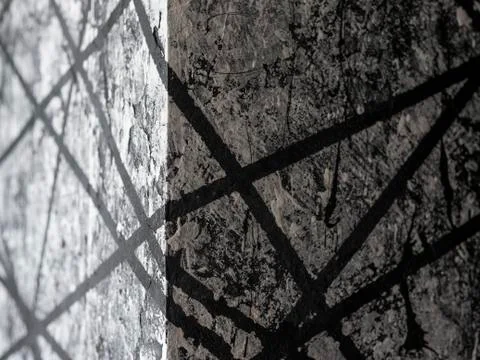 Faces, planes, angle, split. The wall of the building creates beautiful abstract Stock Photos