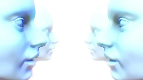 Faces Side Profiles 01 Stock Footage 264050709