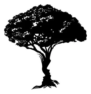 Faces tree concept Stock Illustration
