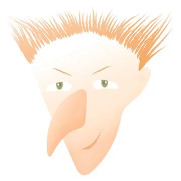Faces watercolor effect tricky man Stock Illustration