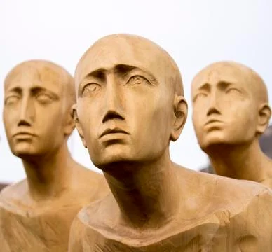 Faces of wood Stock Photos