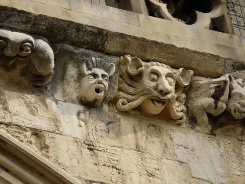 Faces of York Cathedral Stock Photos