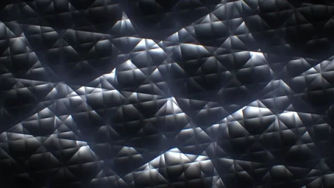 Faceted crystalline grids shift slowly in a seamless loop Stock Footage 341401734