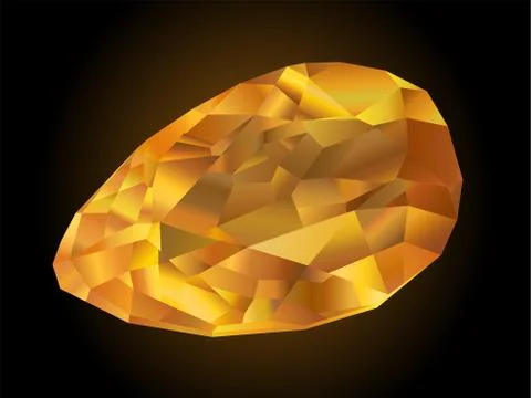 Faceted fire opal Stock Illustration