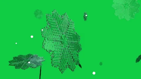 Faceted flake appearing moving toward camera tilting showing sixfold symmetry on Stock Footage 339198000