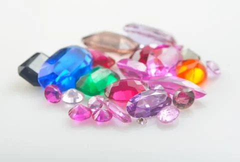 Faceted gemstones Stock Photos