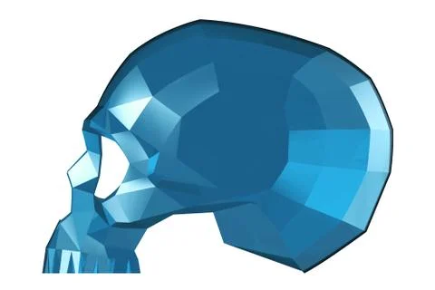 Faceted Glass Skull Illustrazione stock