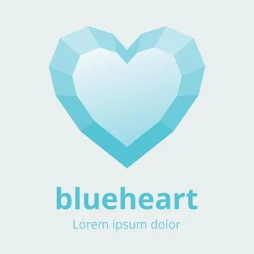 Faceted Heart Symbol Stock Illustration