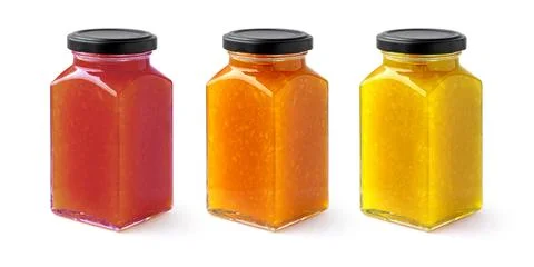 Faceted Jars of  jam Stock Photos