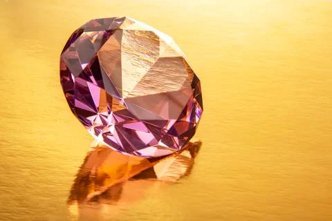 Faceted large diamond. geometric object. luxury and wealth Stock Photos
