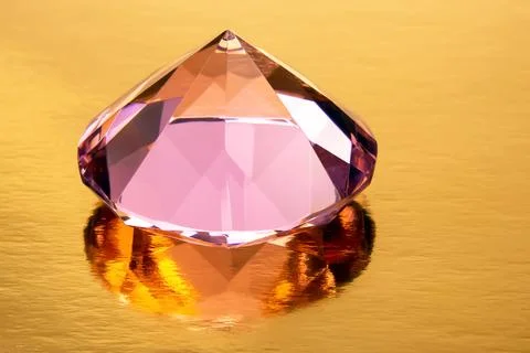 Faceted large diamond. geometric object. luxury and wealth Stock Photos