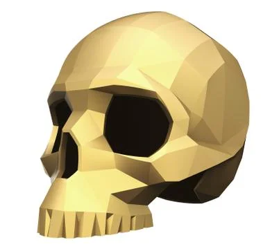 Faceted Skull Stock Illustration