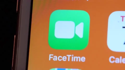 Facetime Icon on iPhone Stock-Footage 162486442