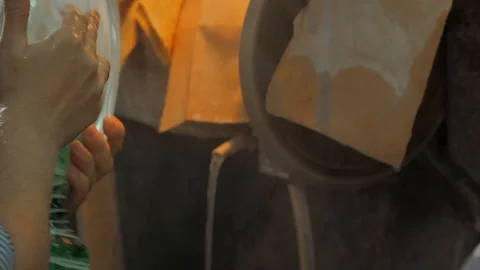 Faceting of crystal products on the machine. Stock Footage 127910568