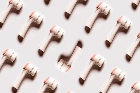 Facial brush with wheat ear. Pattern Stock Photos