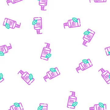 Facial cleansing milk vector seamless pattern イラスト素材