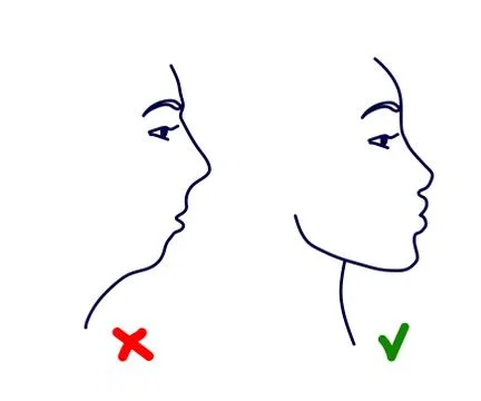 Facial correction and posture. Vector illustration. Stock Illustration
