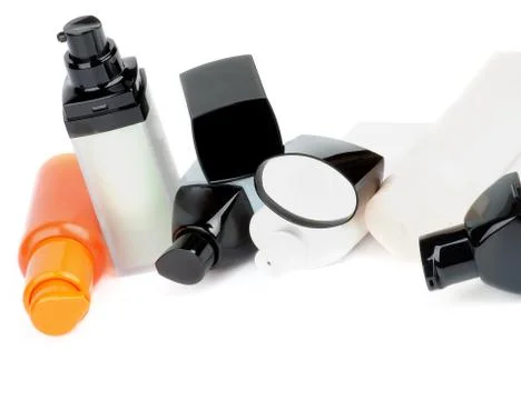 Facial Cosmetics Containers Stock Photos
