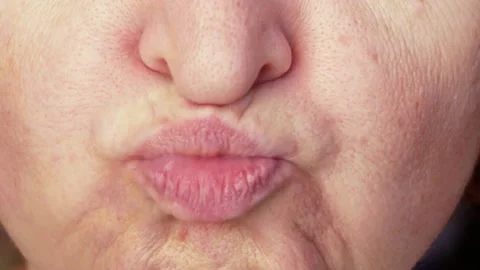 Facial Expression of female Looking Disgusted, negative emotion, macro Stock Footage 165322613