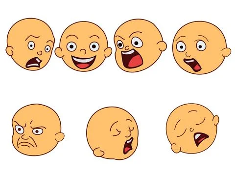 Facial expression Stock Illustration