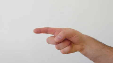Facial expressions. finger aside Video stock 104528102