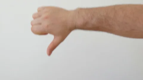 Facial expressions. finger down Stock Footage 104528109