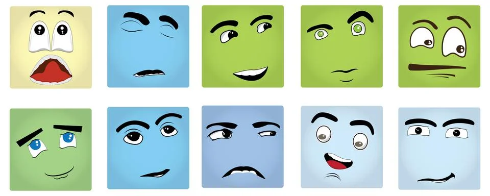 Facial Expressions Stock Illustration